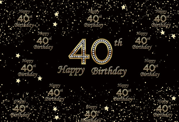 Étape personnalisée et toile de fond de répétition, 30e 40e 50e 60e 70e 80e toile de fond d'anniversaire personnalisé