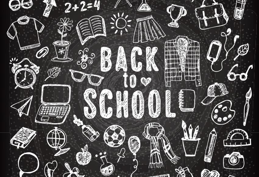 Toile De Fond De Tableau Graffiti Retour Au Fond De L'École D626