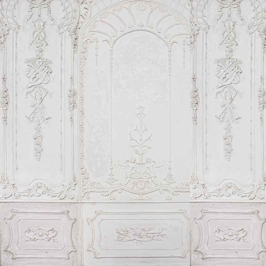 White Retro Wall Elegant Backdrop for Photos