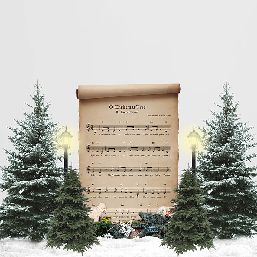 Christmas Song Winter Photography Backdrop