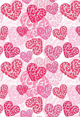 Valentines Day Decorations Red Heart Backdrop for Photos F-2918