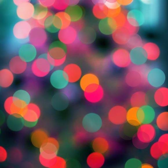Red Green Spots Bokeh Blurry Photo Backdrop G-007