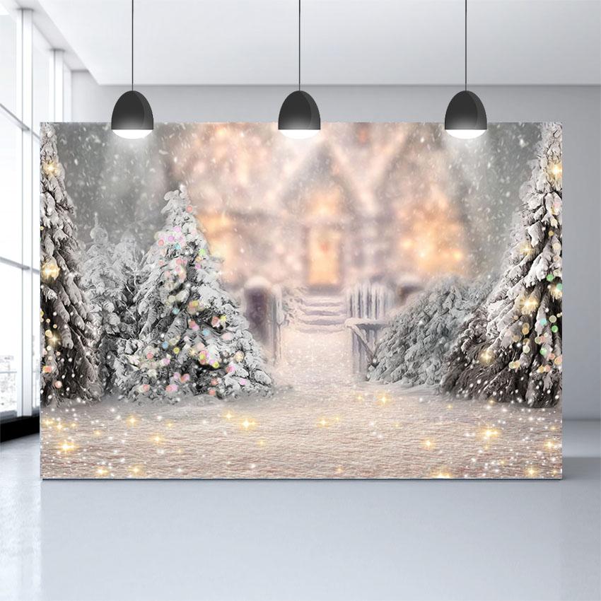 Toile de fond Bokeh neige G-1194