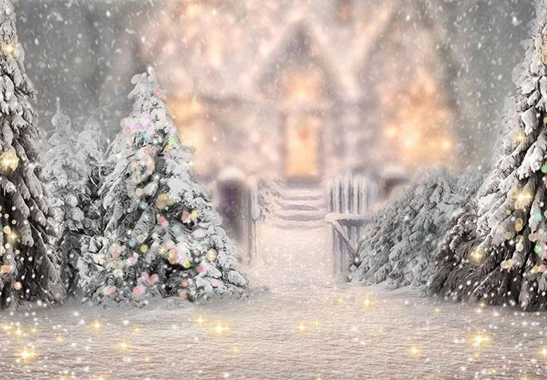 Toile de fond Bokeh neige G-1194