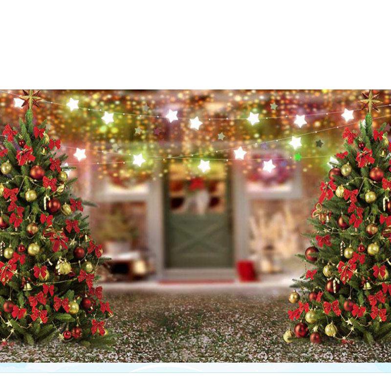 Christmas Tree Lights DEcorations Photo Studio Backdrop G-1196