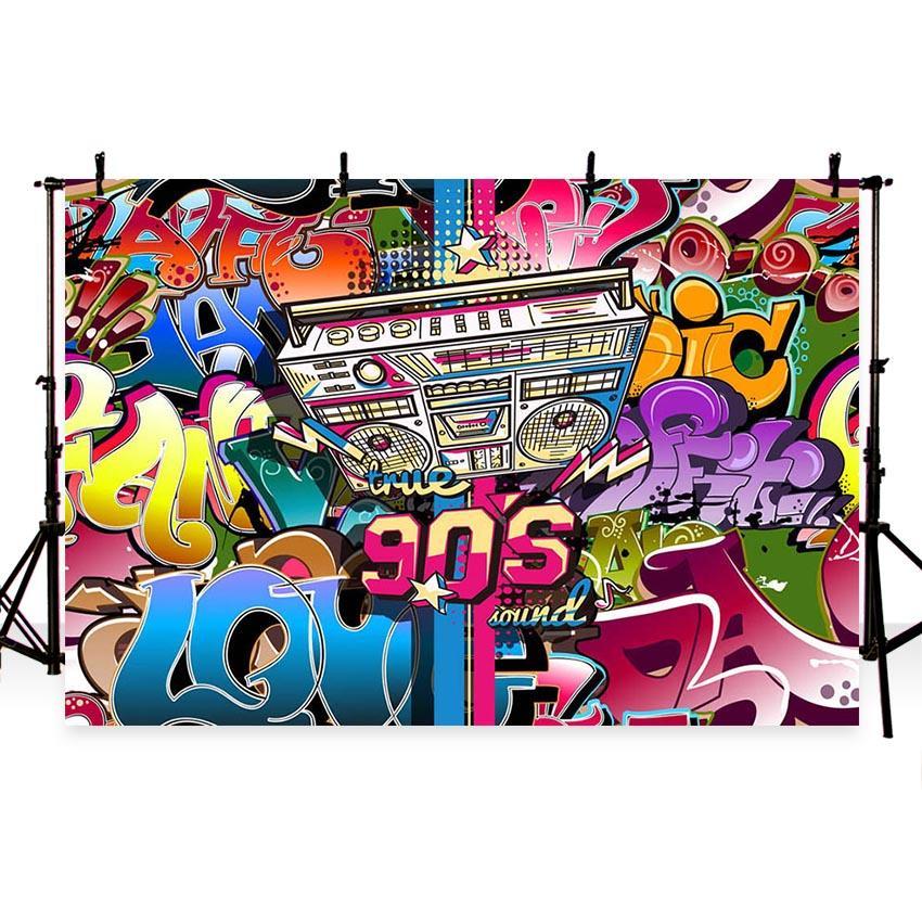 Scenic Backdrops Urban Backgrounds Graffiti Backdrop Blue Wall G-427