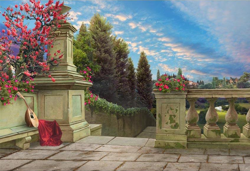 Toile de fond de bébé Dessin animé Contes de fées Toile de fond Escaliers Fond G-602