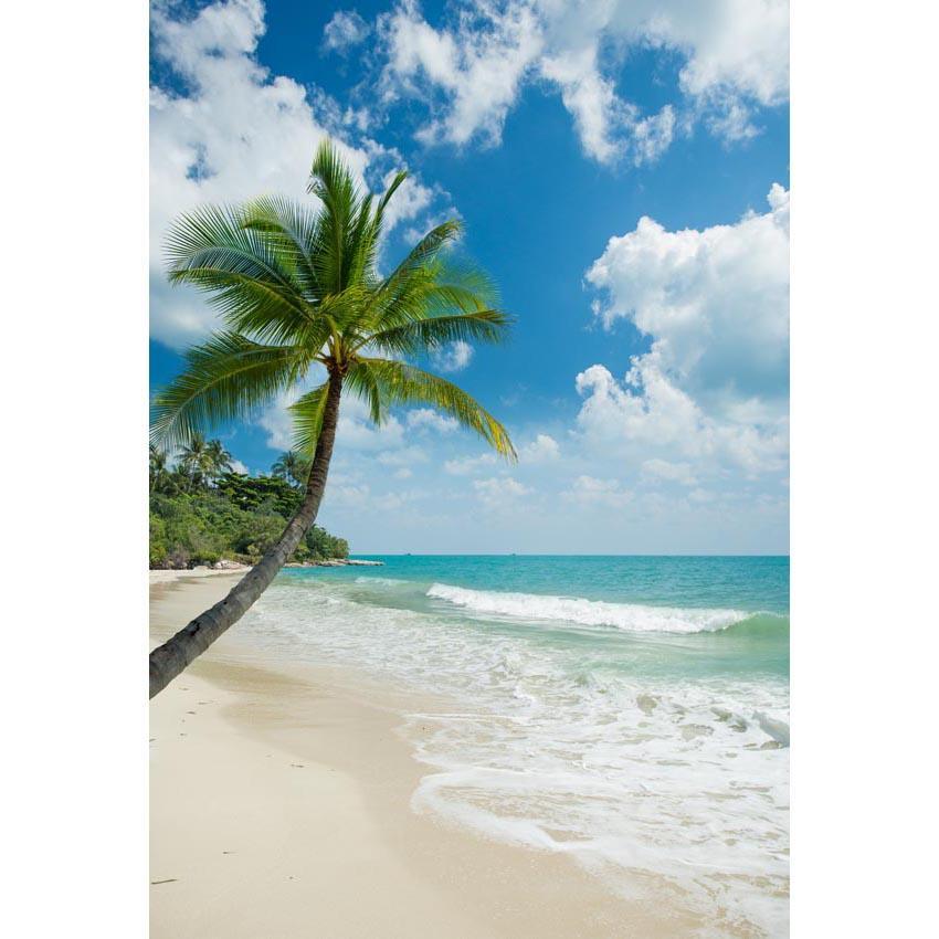 Summer Beach Blue Ocean Photography Backdrop G-615