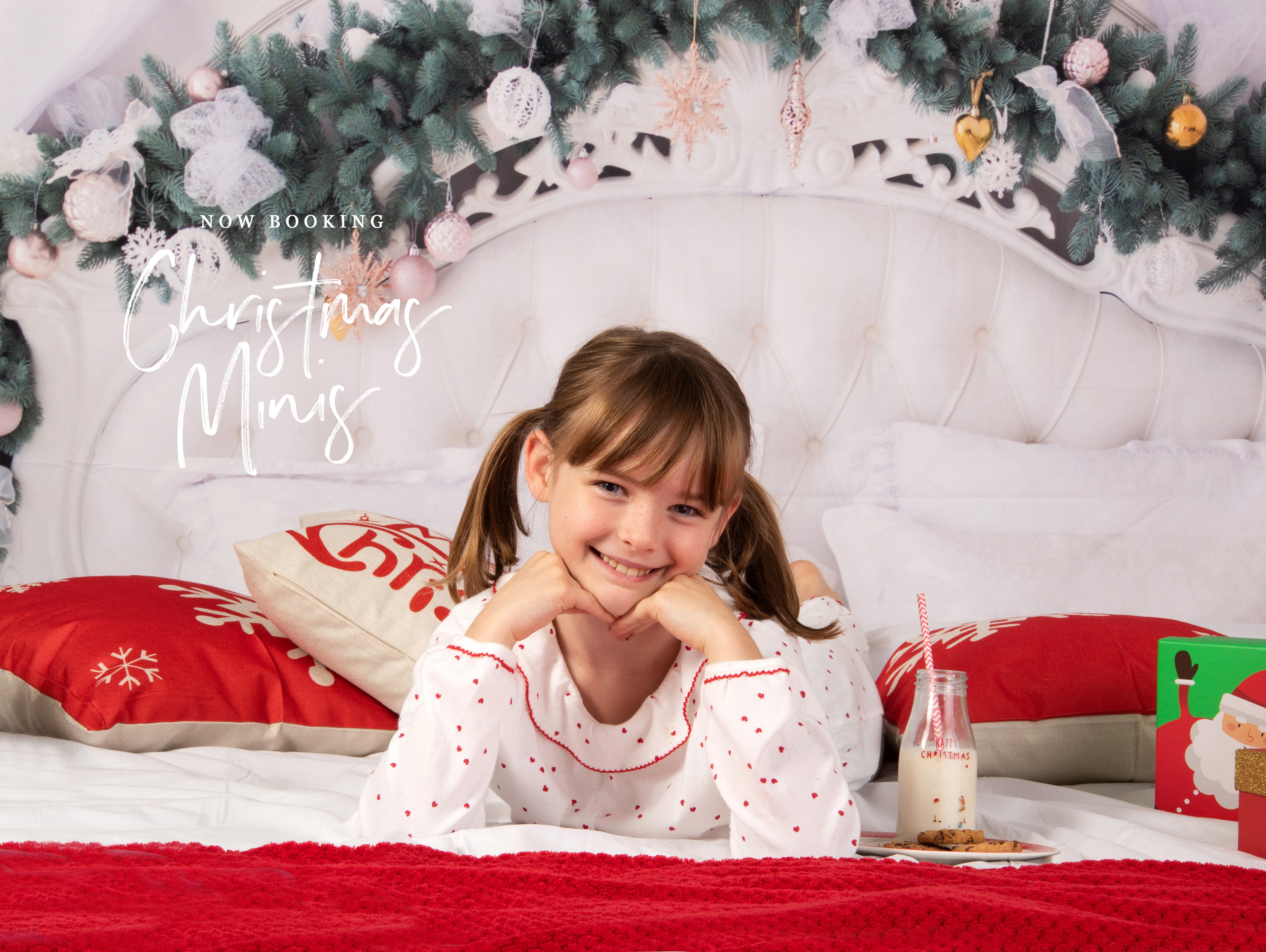 Toile de fond Fondations de Noël de tête de lit de luxe Photo Studio