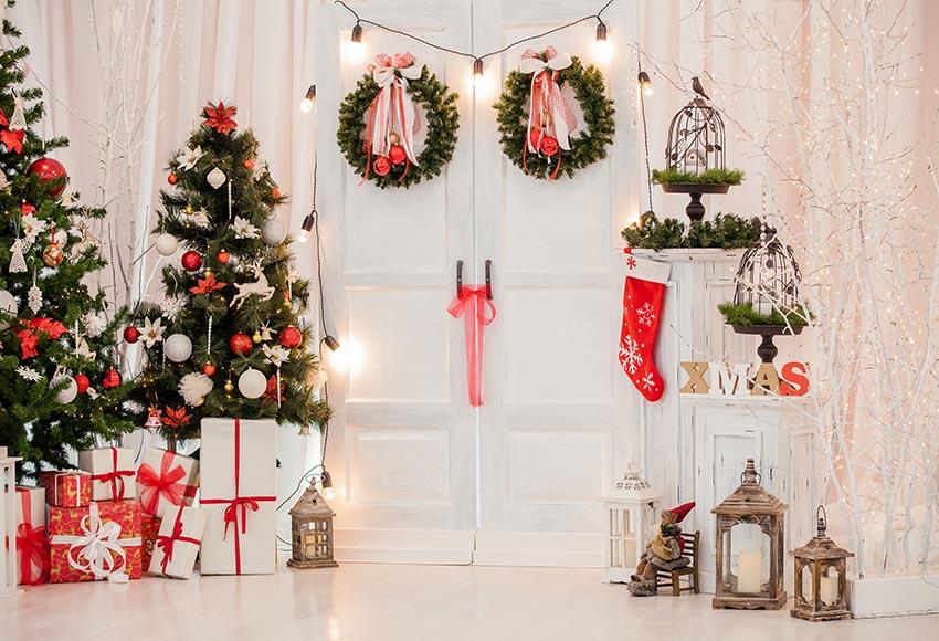 Toile De Fond De Cadeaux De Noël De Chambre Pour Joyeux Noël Gx-1045