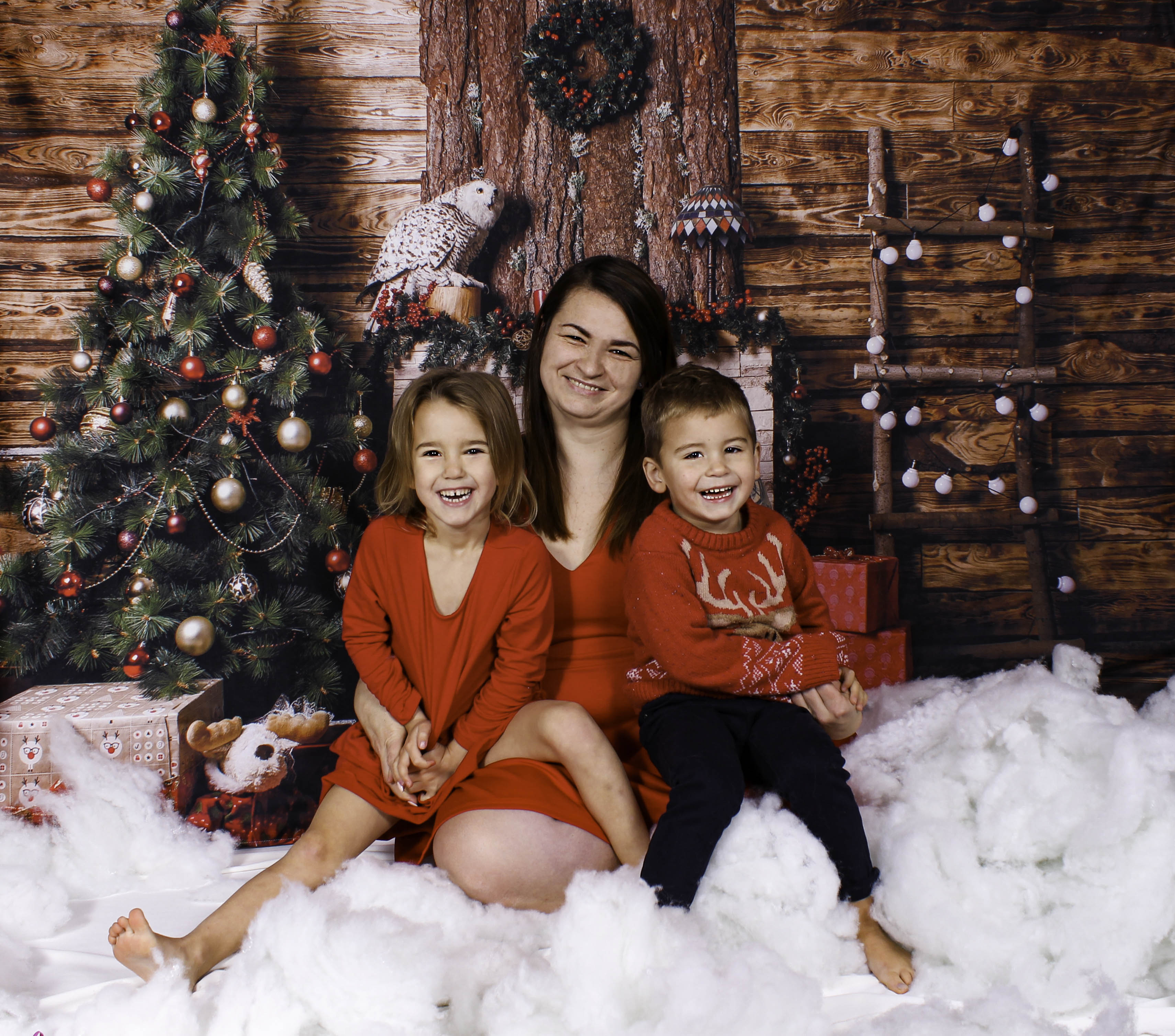 Fond De Noël En Bois Brun Pour La Décoration