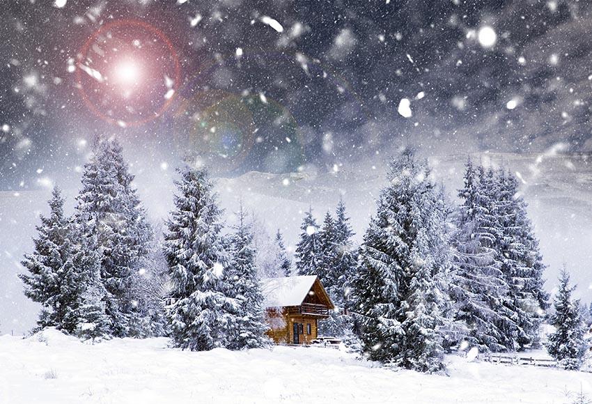 Fond De Petite Maison D'Arbres De Noël Pour La Décoration Gx-1072