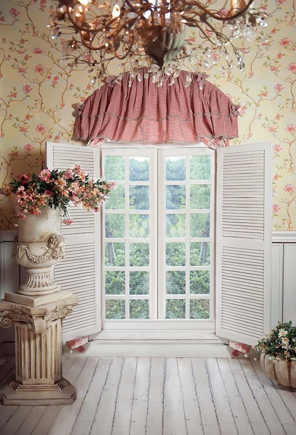 White Window Classical Room Photography Backdrop GY-034