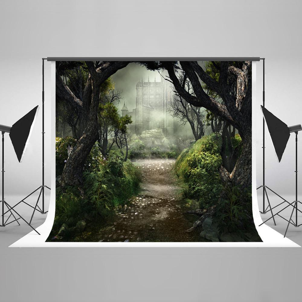 Castle Secret Forest Photo Studio Backdrop HJ04112