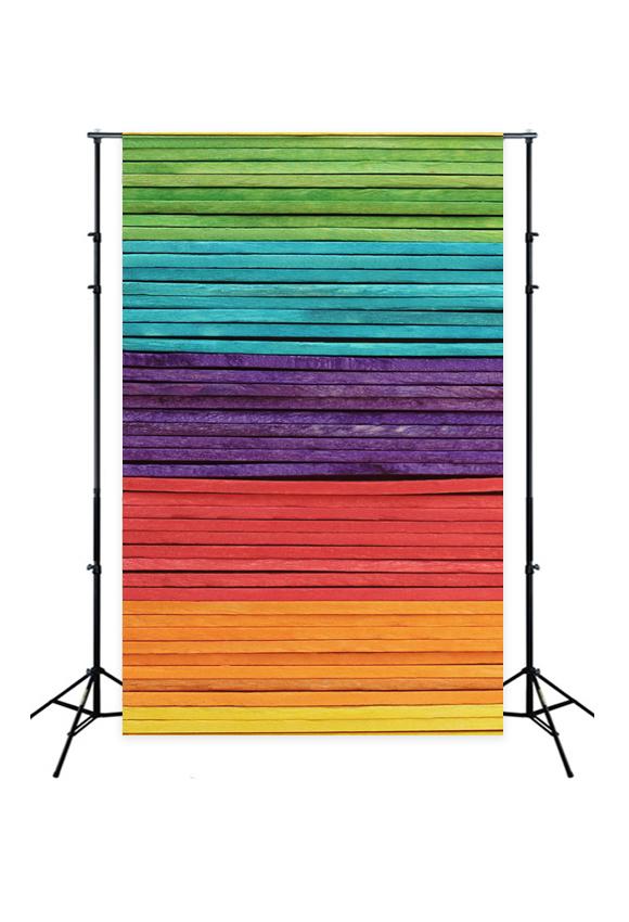 Toile de fond d'orthographe colorée sur fond de mur en bois pour Photo Studio J03125