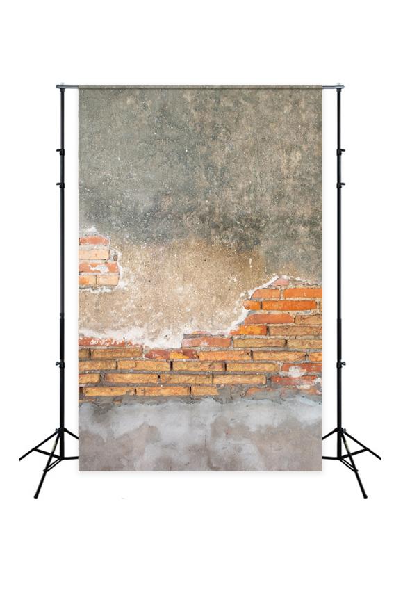 Toile de fond de brique de ciment endommagé rétro J03798