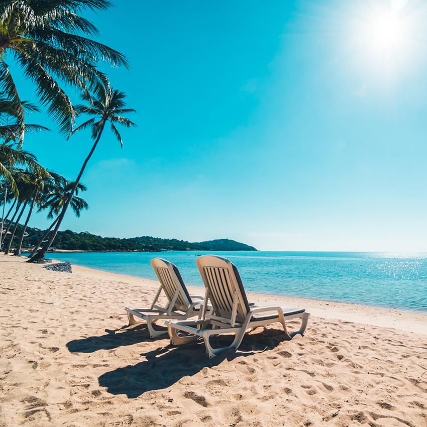 Beach Backdrop Sky Blue Ocean Summer Holiday Photo Backdrop J04137