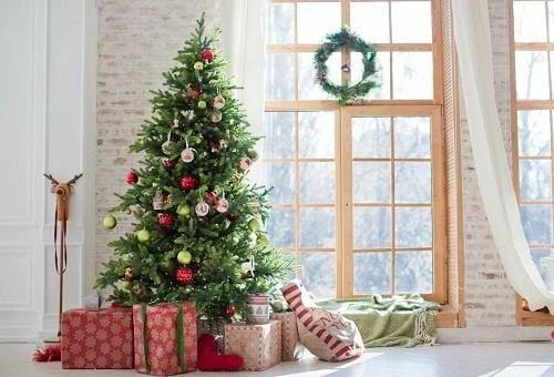 Christams Tree Gifts Window Decorations Photo Backdrop KAT-30