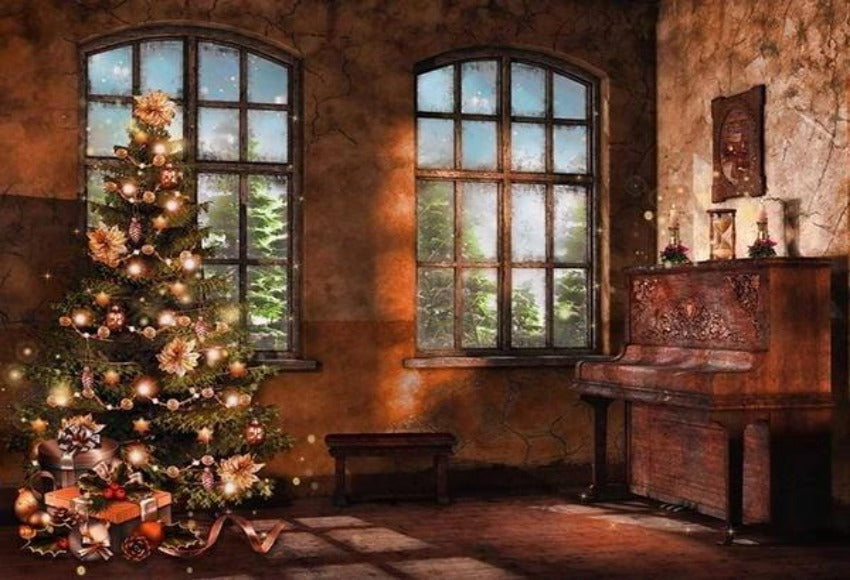 Christmas Tree Decorations Room Photography Backdrop KAT-6