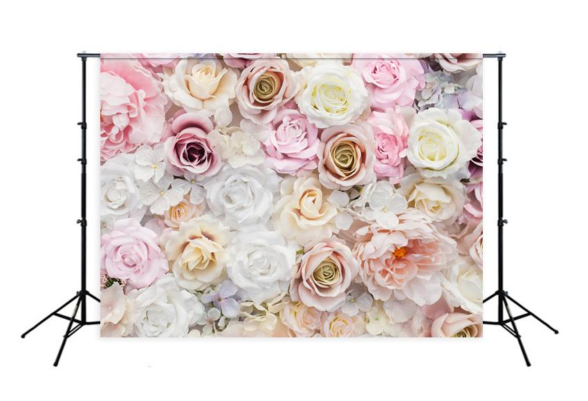 Toile de fond de fleur imprimée pour photomaton LM-H00112