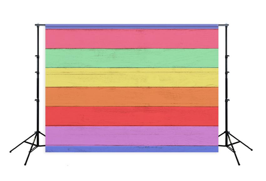 Toile de fond de photographie de mur en bois coloré LM-H00217