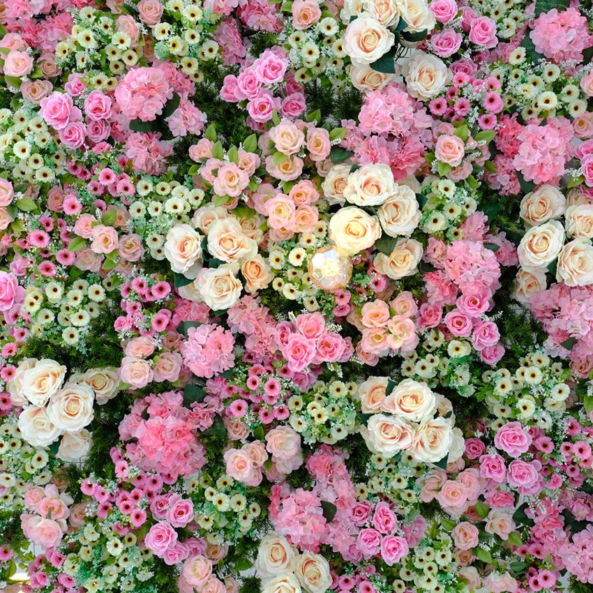 Toile de fond de photographie de fleurs imprimées pour la fête LM-H00236