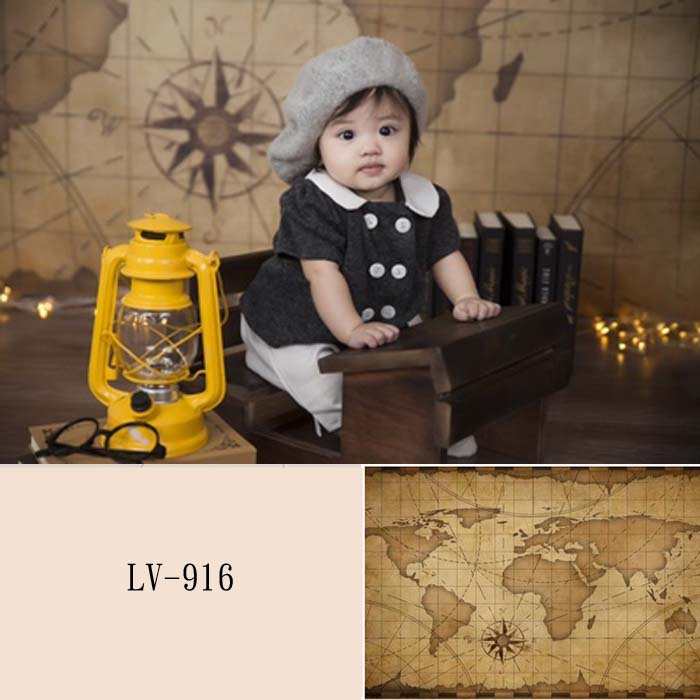 Toile De Fond De Photo De Carte Rétro Pour La Photographie Lv-916