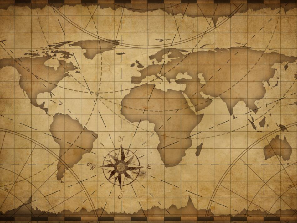 Toile De Fond De Photo De Carte Rétro Pour La Photographie Lv-916