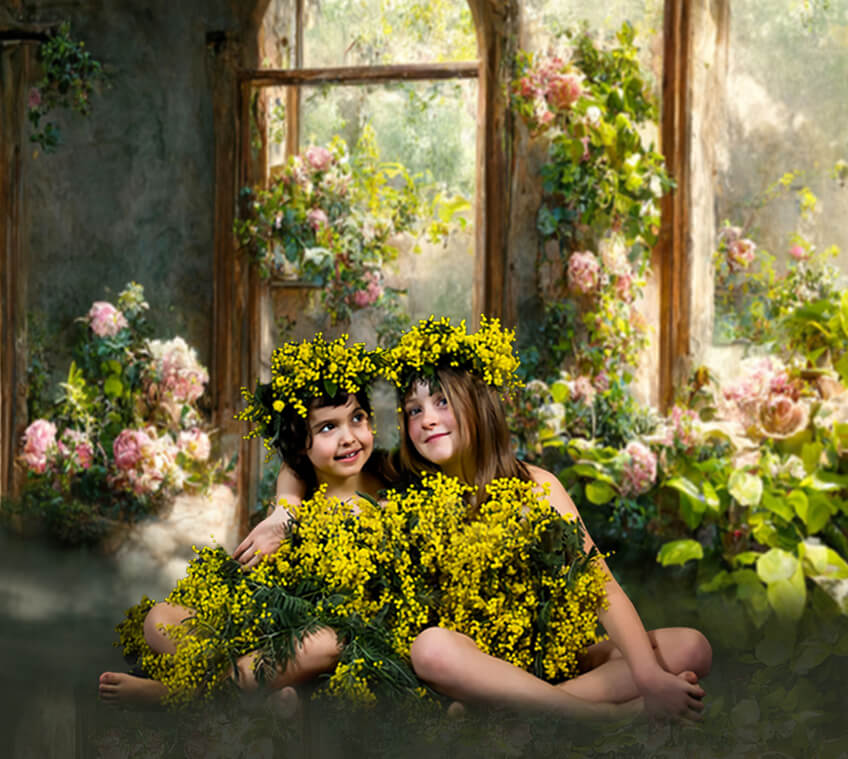 Jardin Fleur Art Photographie Toile de Fond M-28
