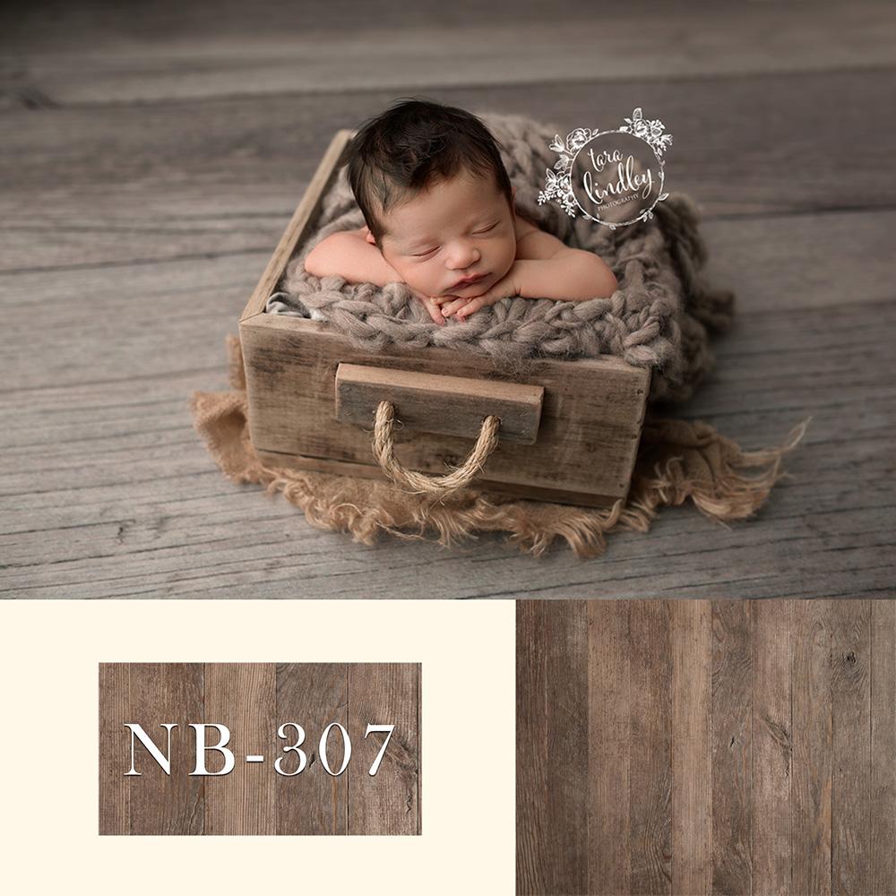 Toile De Fond En Bois Brun Clair Vintage Pour La Photographie Nouveau-Né Nb-307