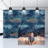 Toile De Fond De Lune Belles Étoiles De Ciel Bleu Pour La Photographie Nb-347