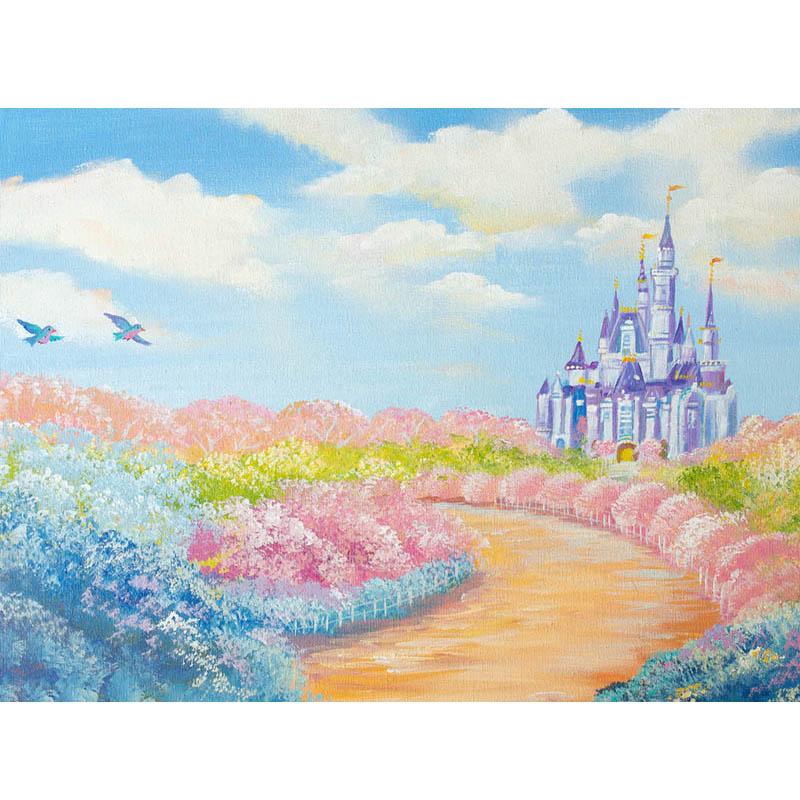 Toile De Fond De Château De Dessin Animé Beau Fond Pour Décoration Nb-353