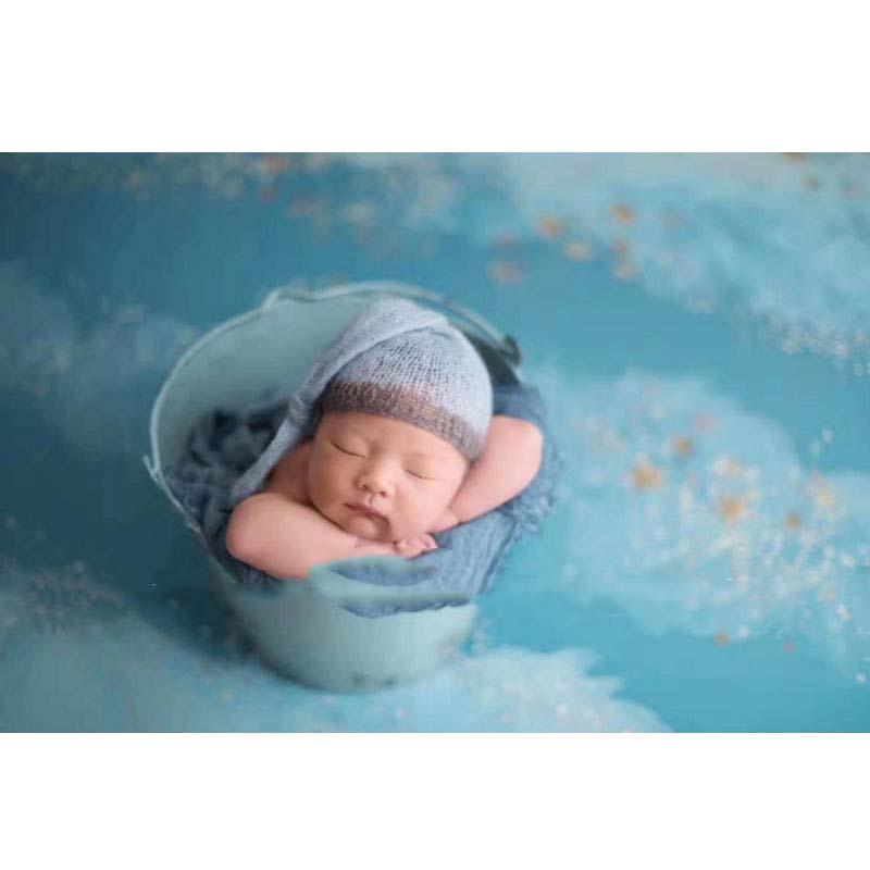 Toile de fond enfant nuages blancs étoiles pour la photographie NB-209