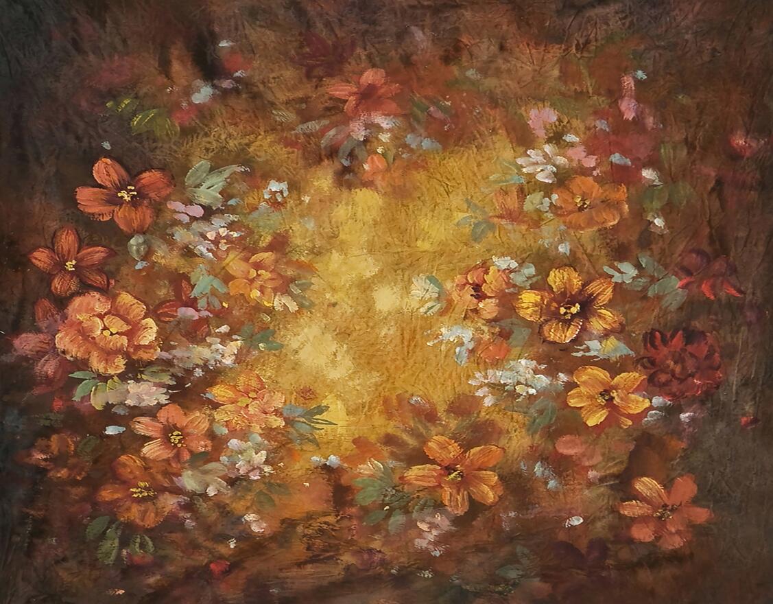 Toile de fond de photographie de bébé nouveau-né floral CM-4804