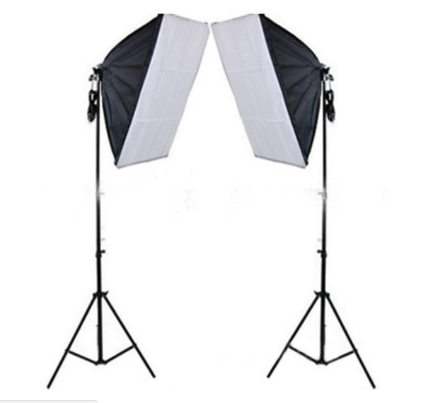 Photographie Lumière 2 Pièces Kit d'éclairage Softbox avec 185W Ampoules BP1691