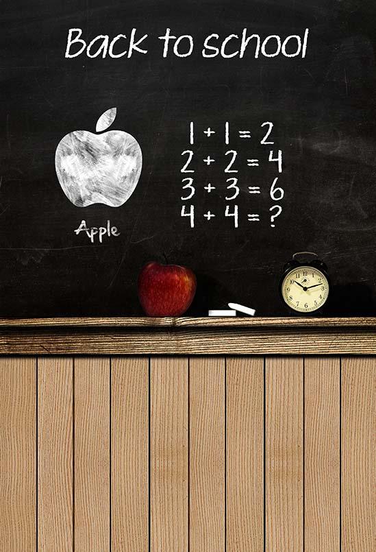 Prom & Homecoming Backdrop Chalkboard Background Apple Backdrop S-3038