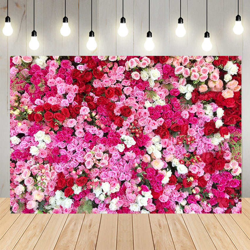 Colorful Roses Backdrop for Wedding Party