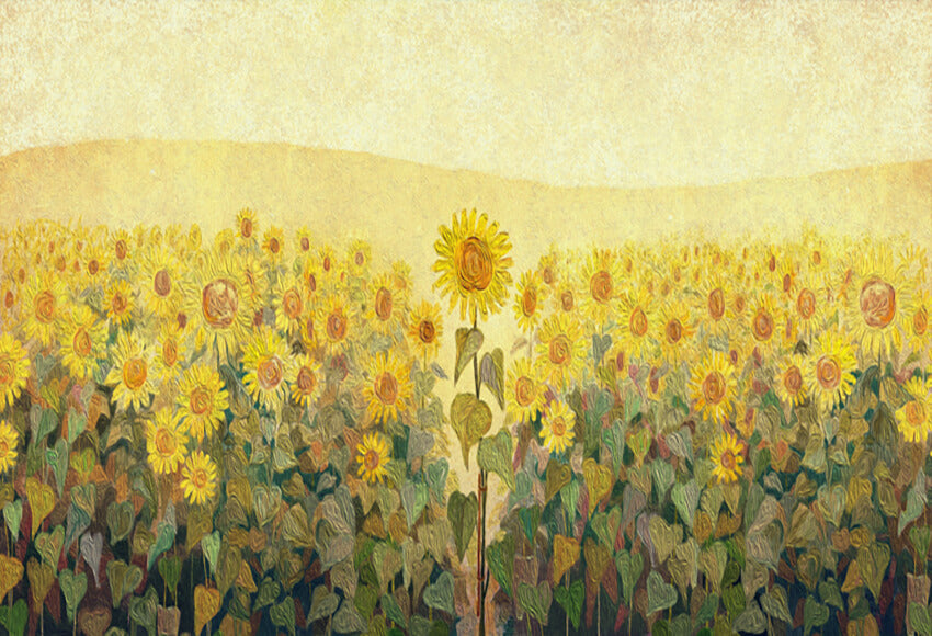 Summer Backdrop Sunflower Art Photo Backdrop