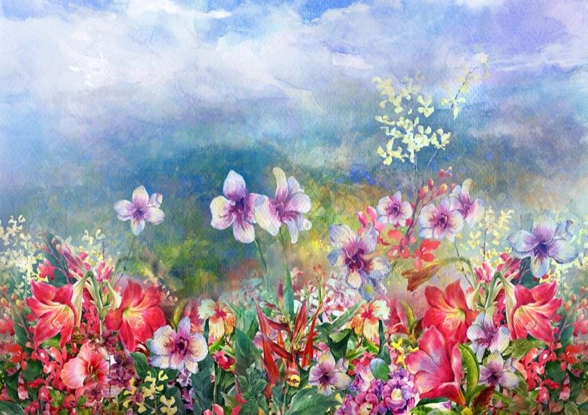 Flowers Spring Photo Studio Backdrop