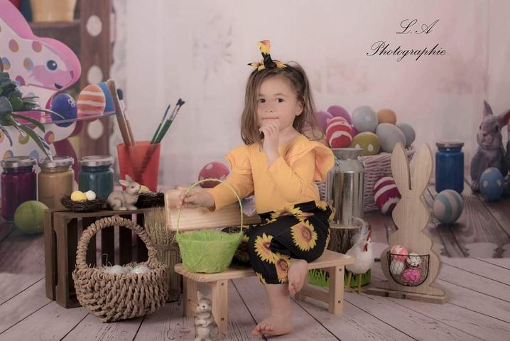 Toile de fond Joyeux lapin de Pâques oeufs de Pâques Photo Booth SH088