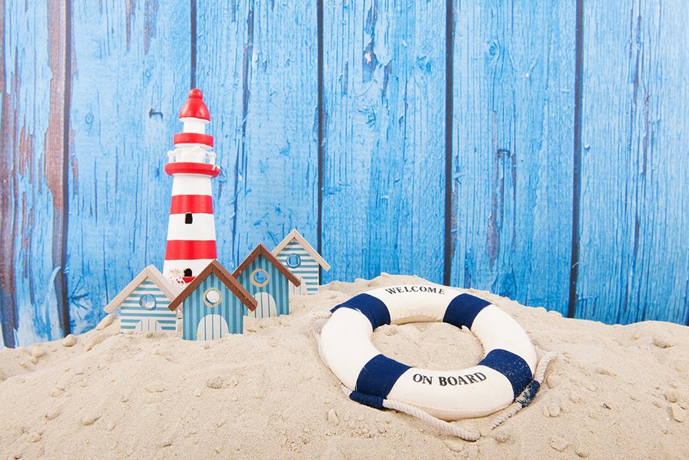 Sand Pile Children's Blue Wall Background Baby Backdrops IBD-19340