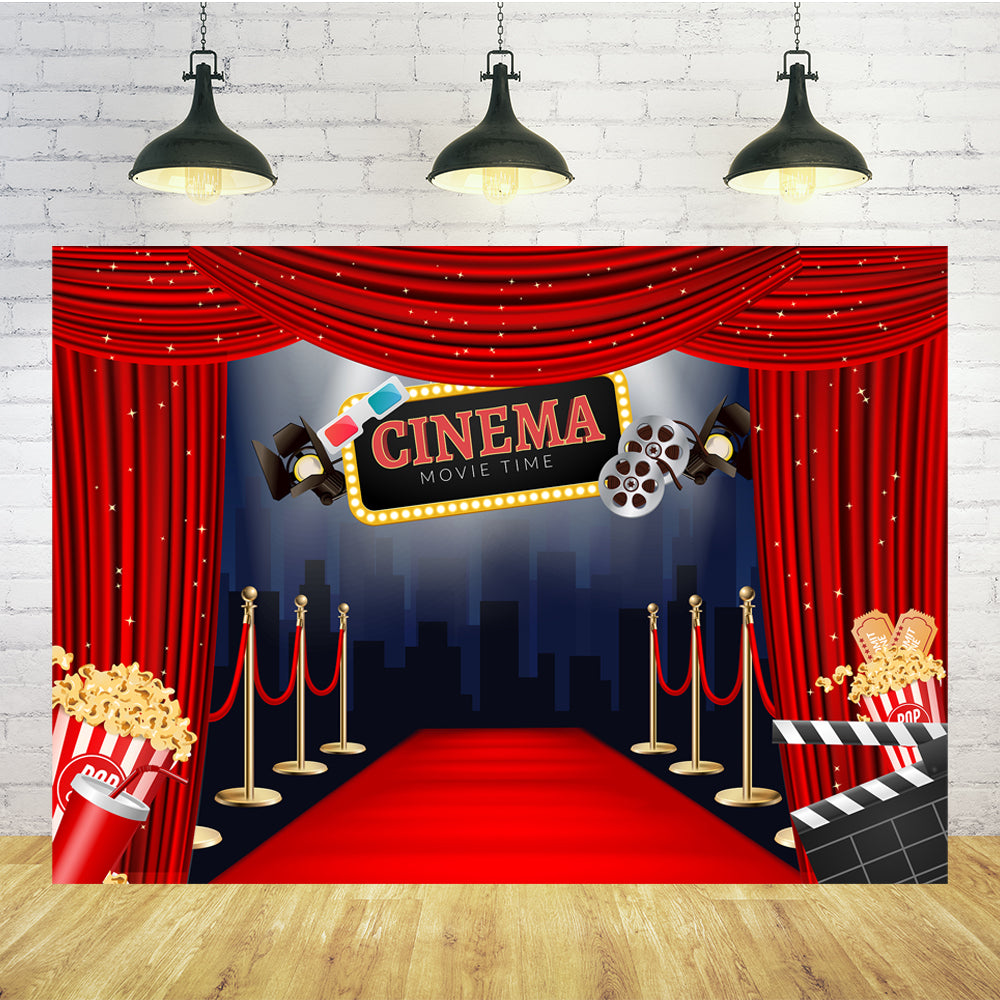 Toile de Fond Tapis Rouge Caméra de Temps de Film TKH1537