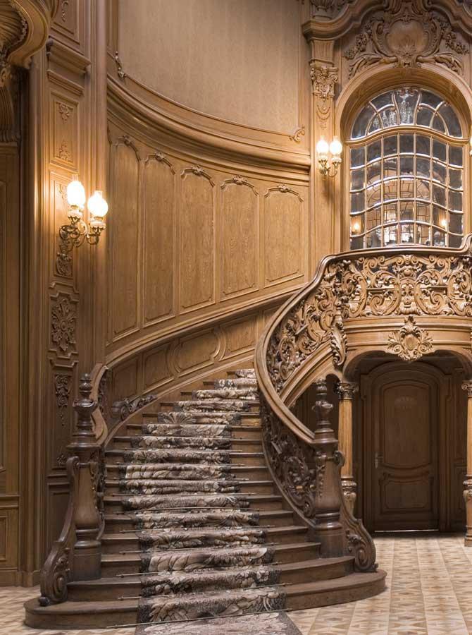 Magnificent Archiecture Curved Stairs Photo Backdrop