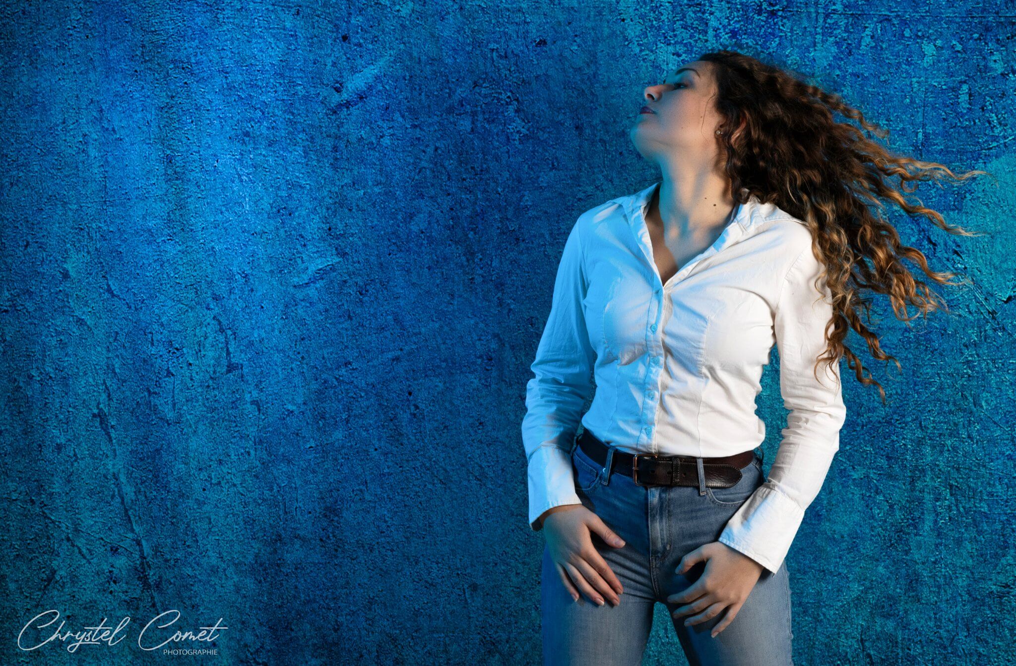 Toile de Fond d'Étoiles Scintillantes de Ciel d'Univers Bleu pour la Photographie de Bébé d'Enfants lv-1385