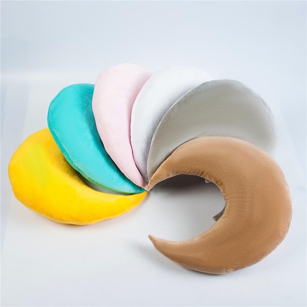 1+4pcs Nouveau-né Bébé Photographie Accessoire Toile de Fond Croissant de Lune Étoile en Peluche Oreiller Ensemble