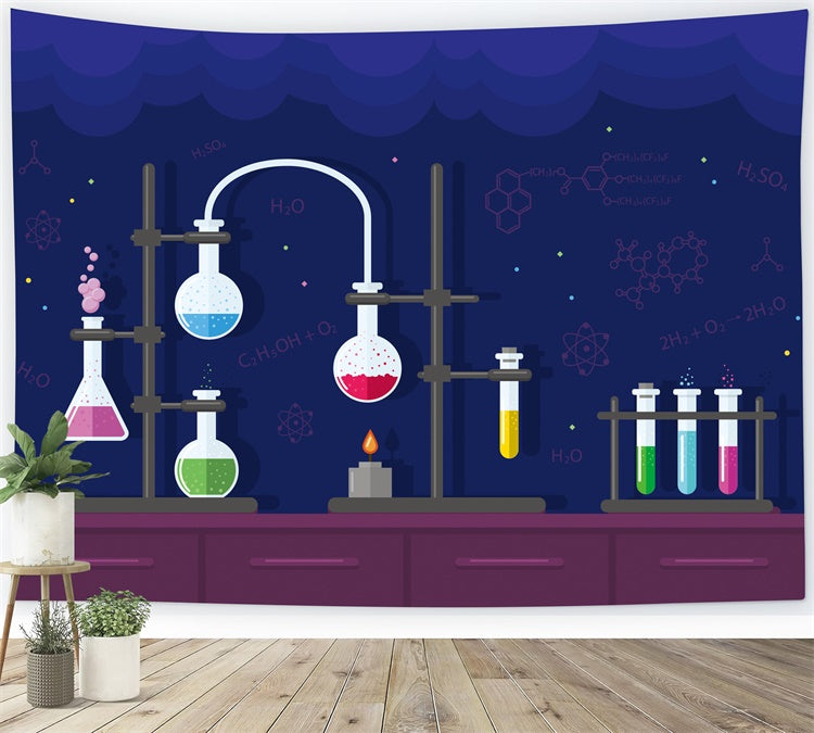 Toile de Fond de Laboratoire de Chimie pour la Rentrée Scolaire BRP7-3