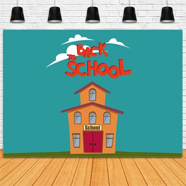 Toile de Fond de Photographie de Maison Scolaire pour la Rentrée Scolaire BRP7-37