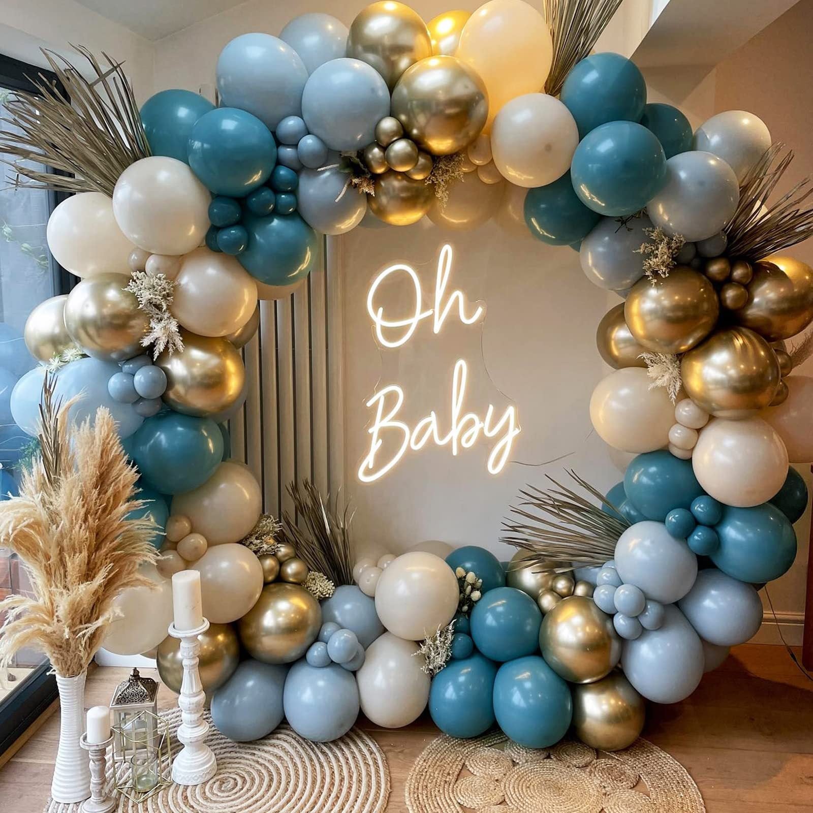 Chaîne de Ballons Luxueux Bleu Marine Vintage pour Mariage ou Anniversaire BA28