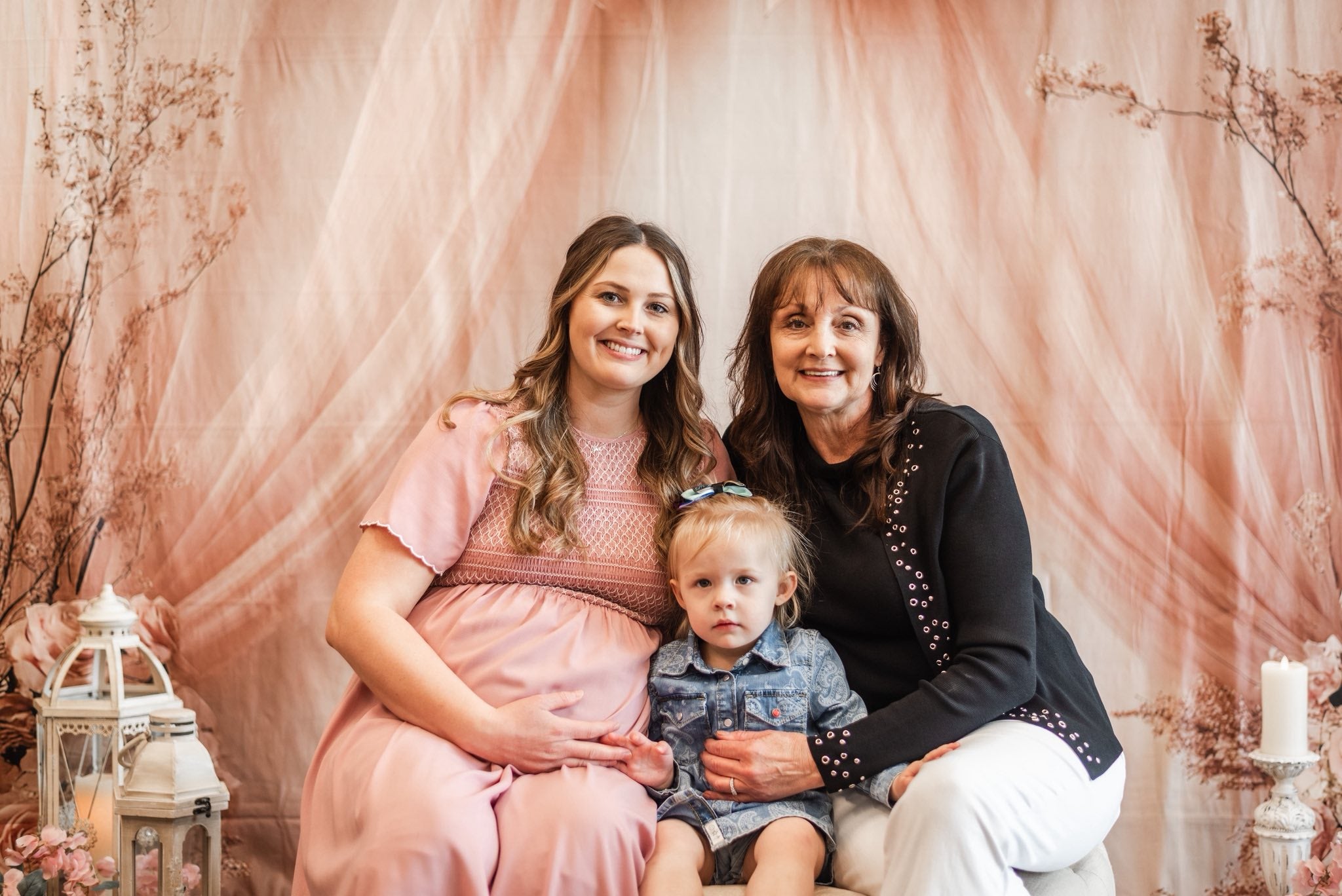 Toile de Fond Joyeuse Fête des Mères Nœud de Soie Floral Rêveur GQ2-119