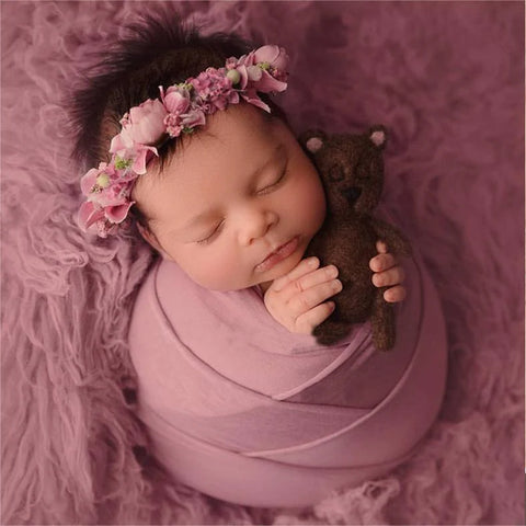 Photographie de nouveau-né Enveloppe de forme en ficelle douce de couleur unie GJ